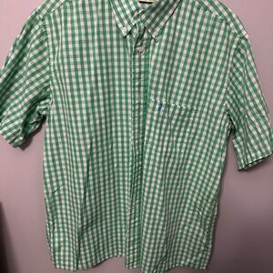 Mobile‎ Bay Brand Green Checkered Men's Shirt Large